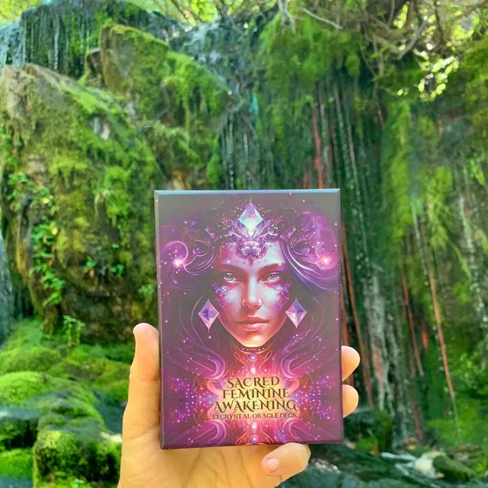 🌙 Sacred Feminine Awakening 13 Oracle Card Deck   Mini Gemstones