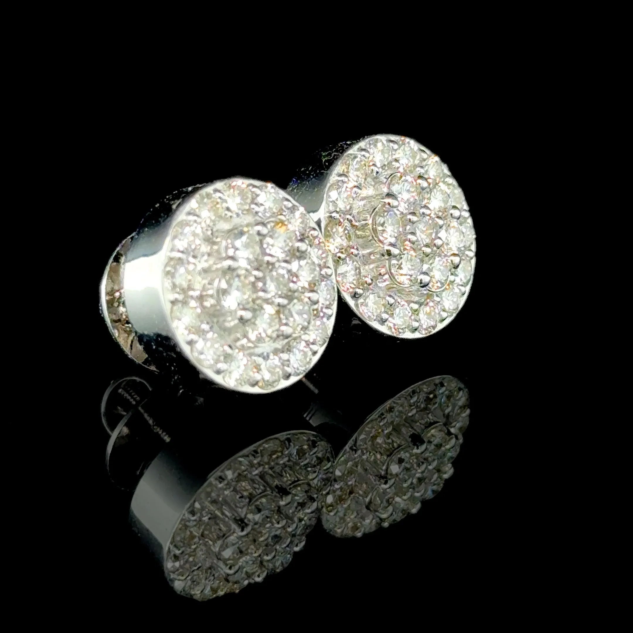 10K White Gold Diamond Stud Earrings (1.77ct)