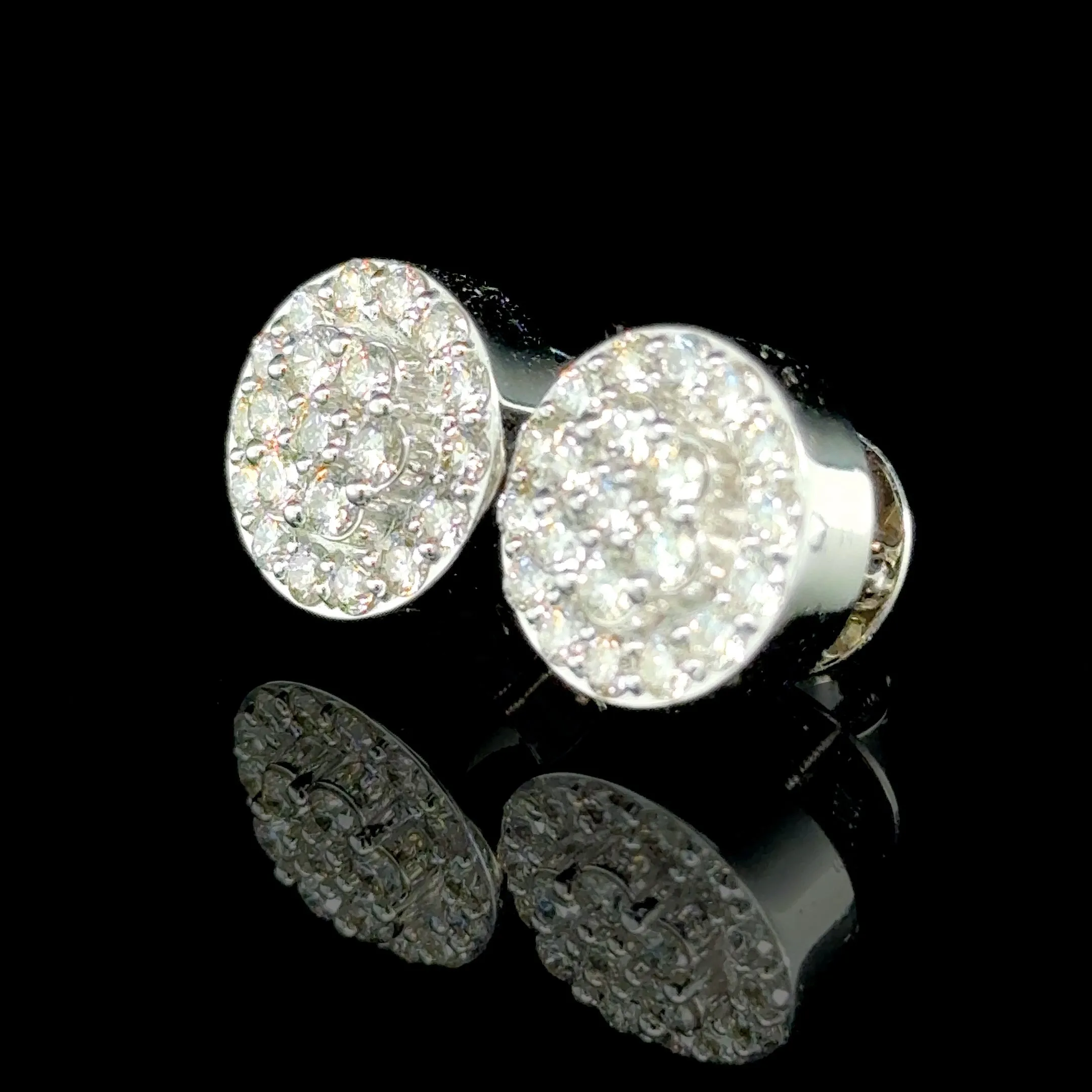 10K White Gold Diamond Stud Earrings (1.77ct)
