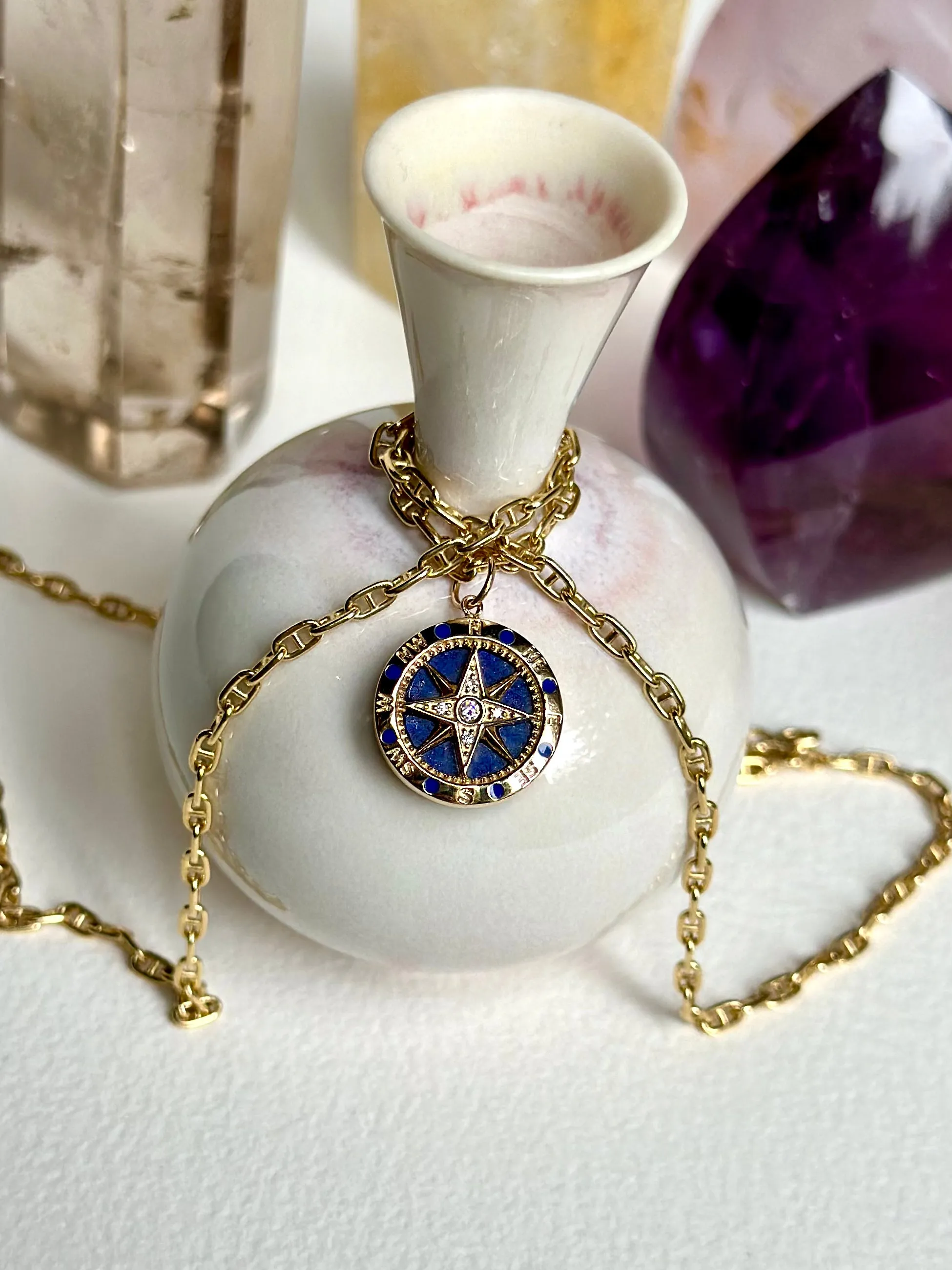 14K Compass Charm