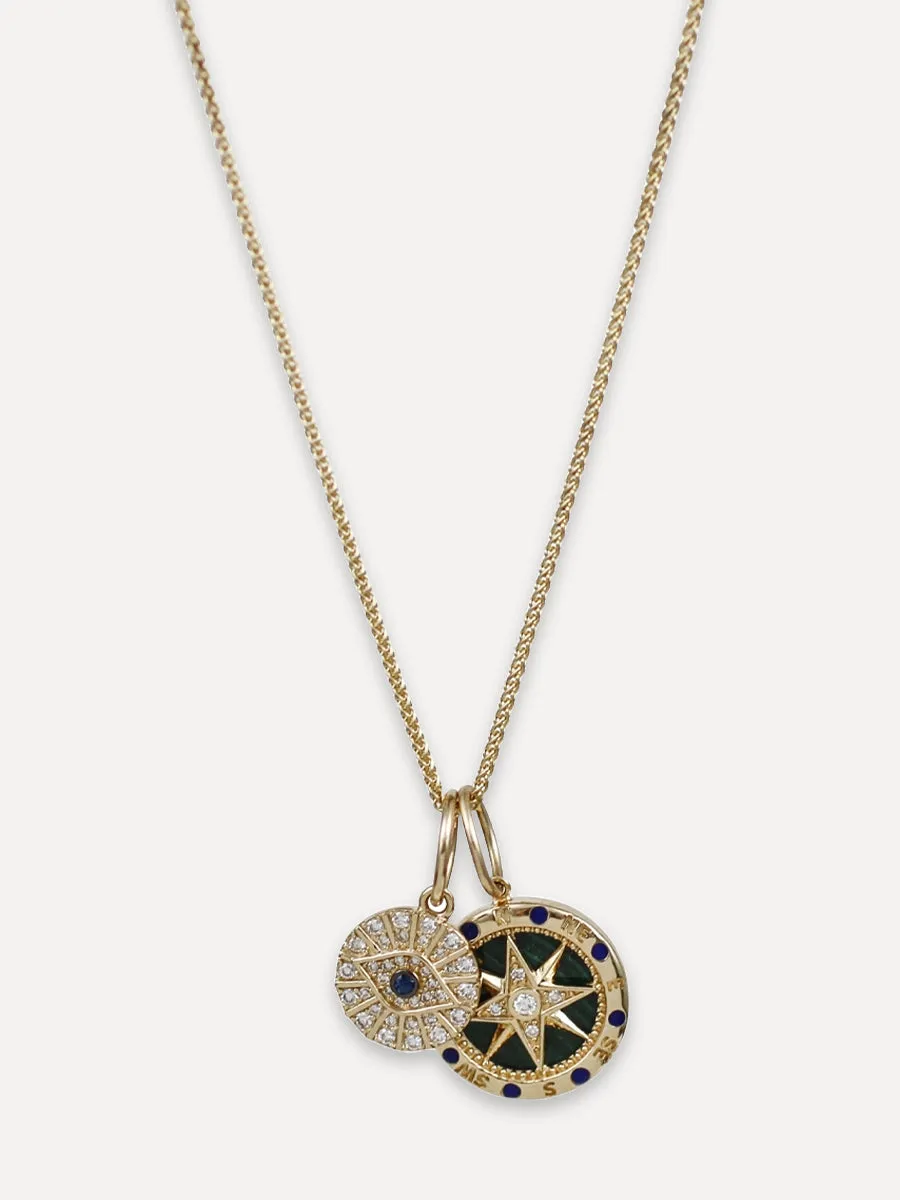 14K Compass Charm