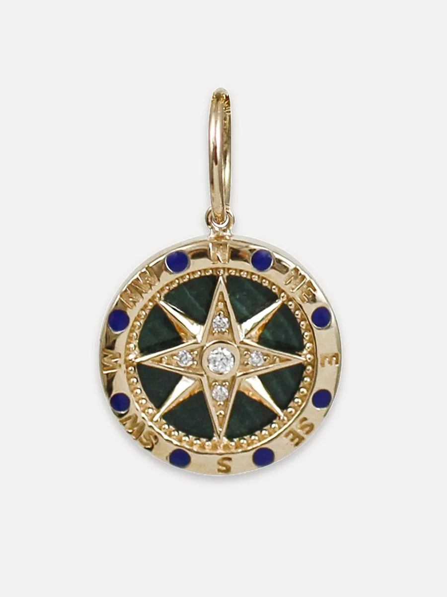14K Compass Charm