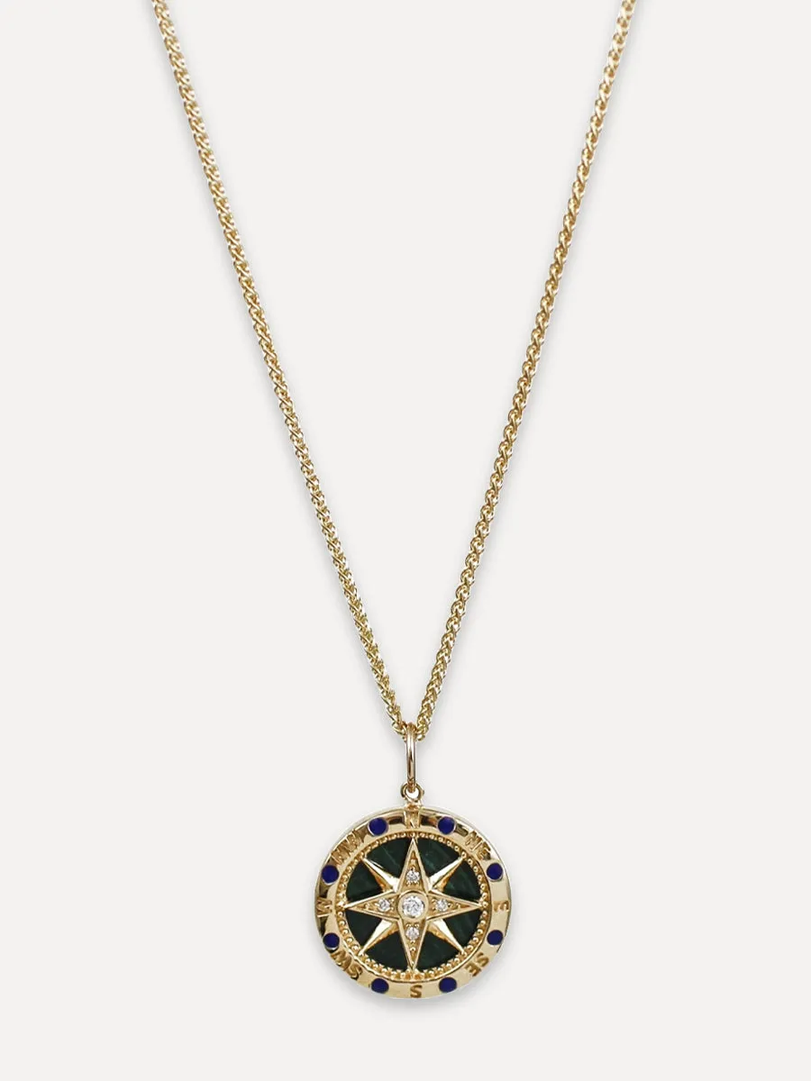 14K Compass Charm