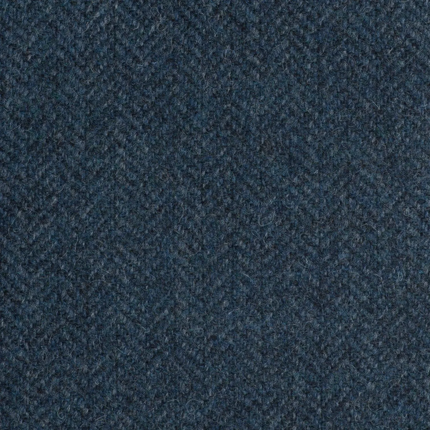 Blue And Black Herringbone Coral Tweed All Wool