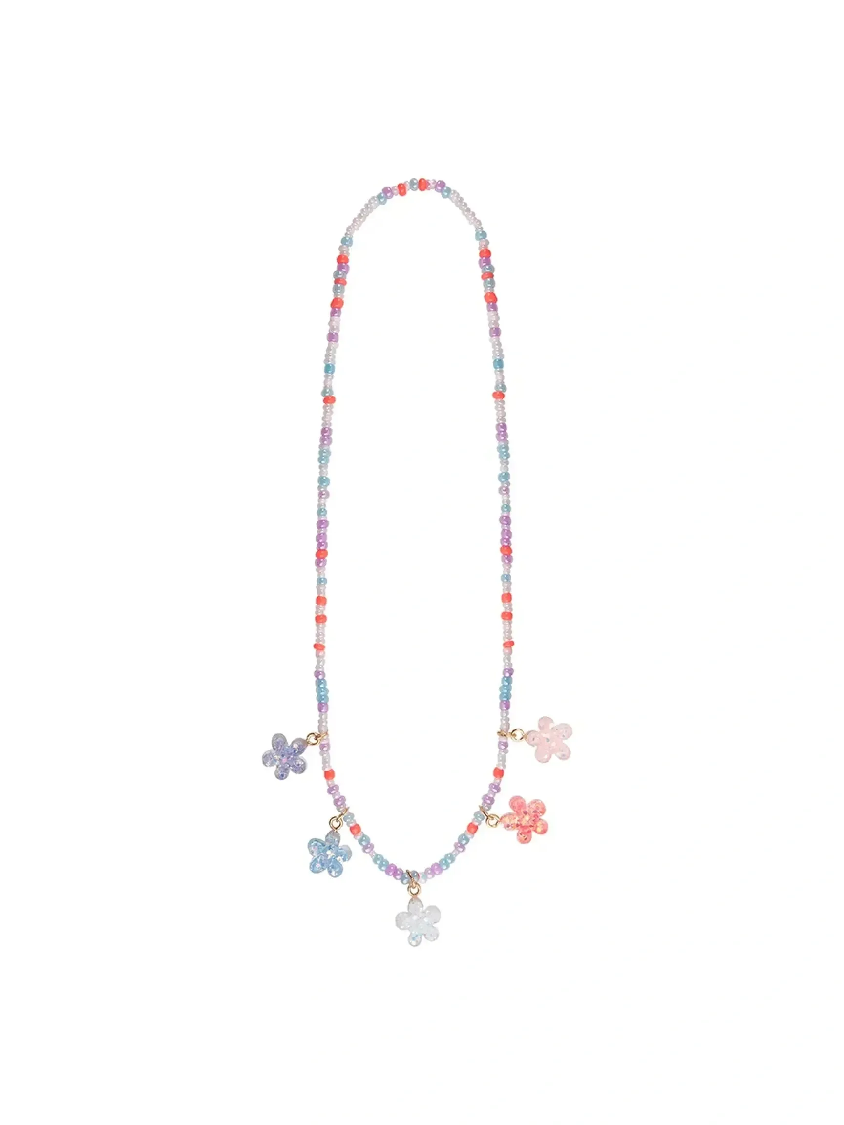 Boutique Shimmer Flower Necklace