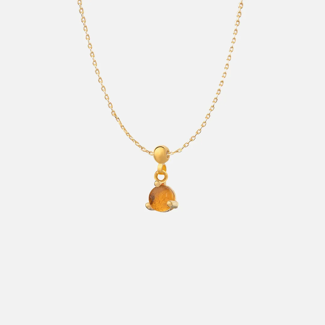Citrine November Birthstone Necklace
