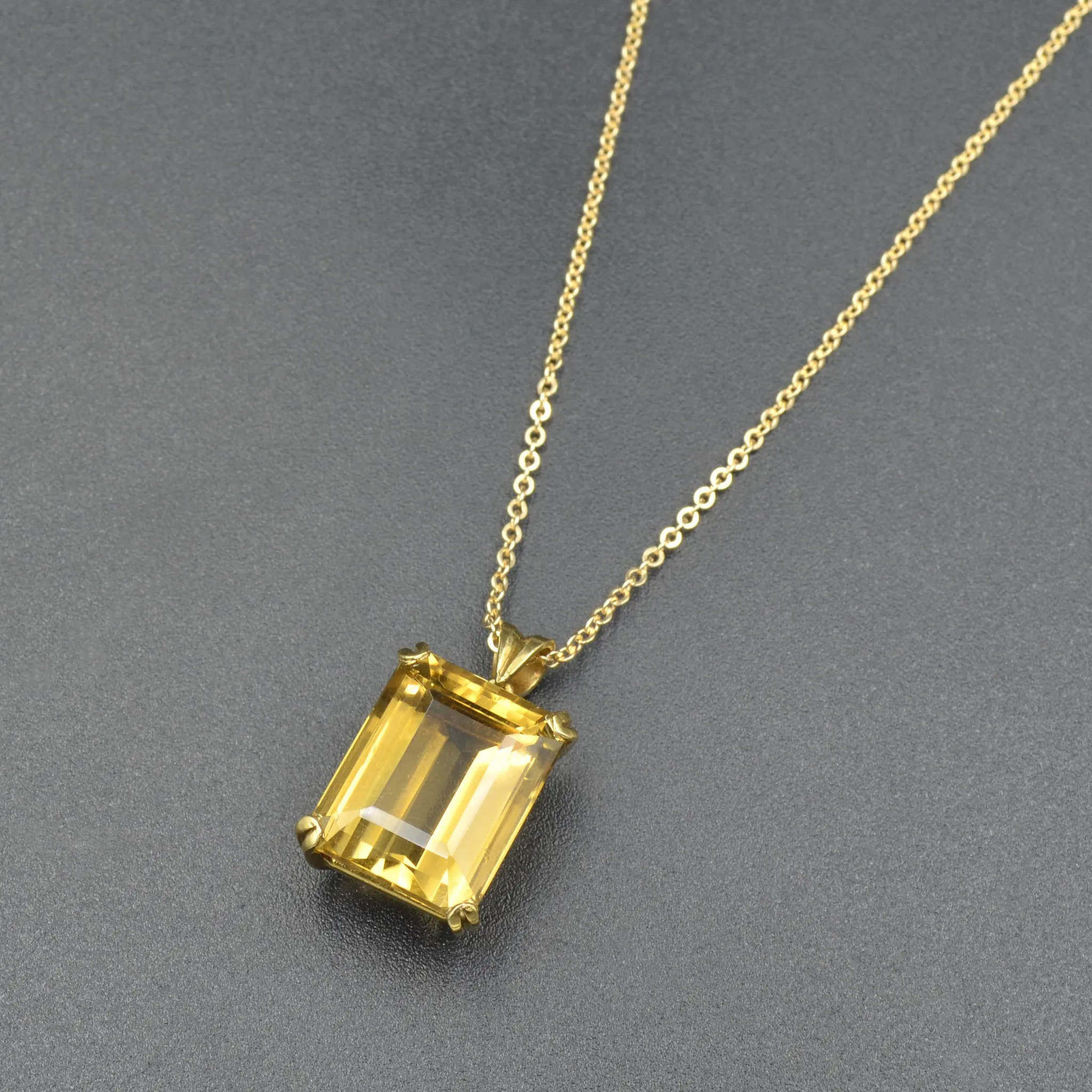 Citrine Pendant Necklace