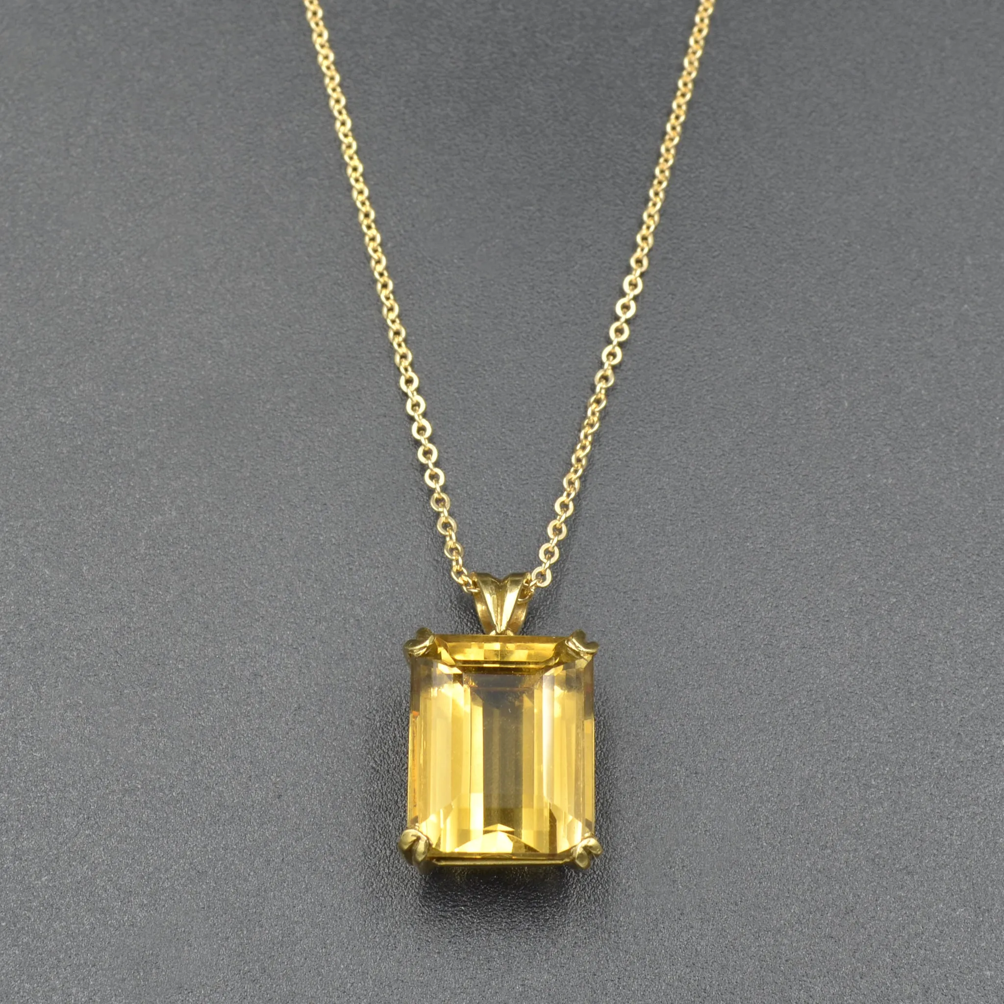Citrine Pendant Necklace