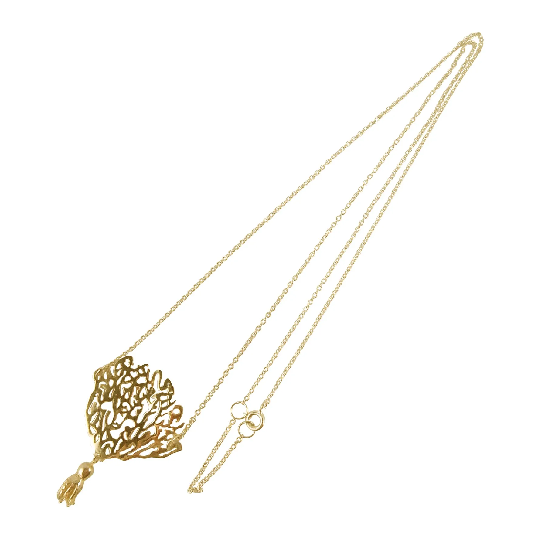 Coral & Octopus Necklace Gold