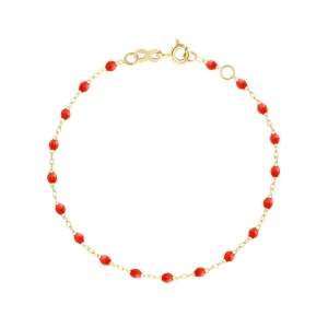 CORAL GIGI CLASSIC BRACELET- 18K YELLOW GOLD