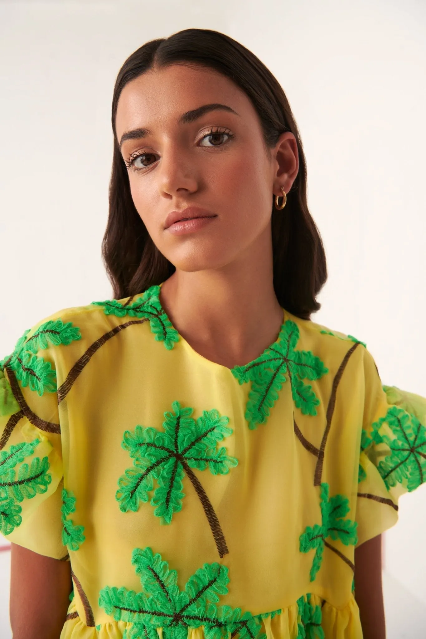 Coral Palm Dress