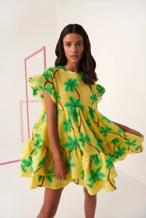 Coral Palm Dress
