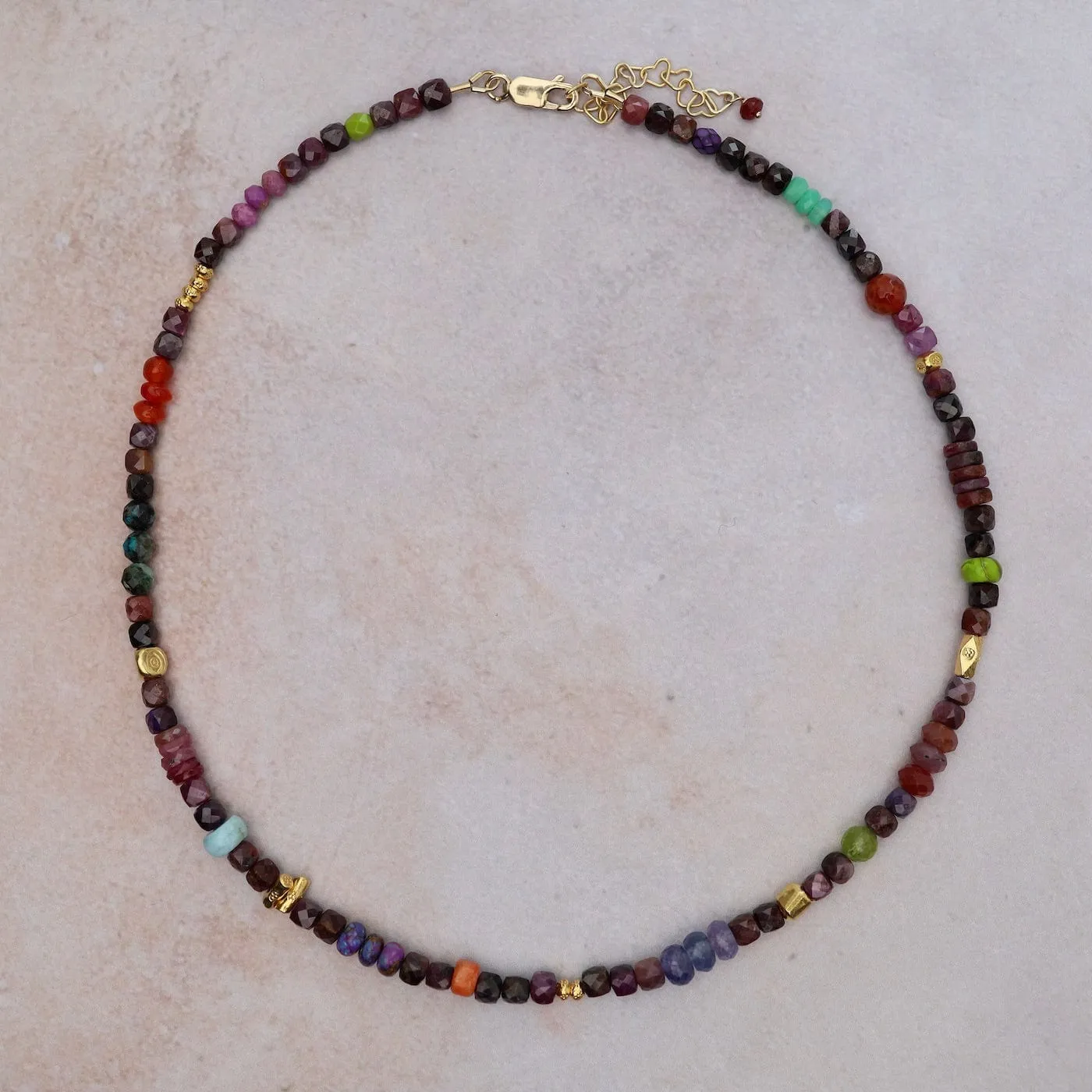 Dark Ruby Cube Necklace