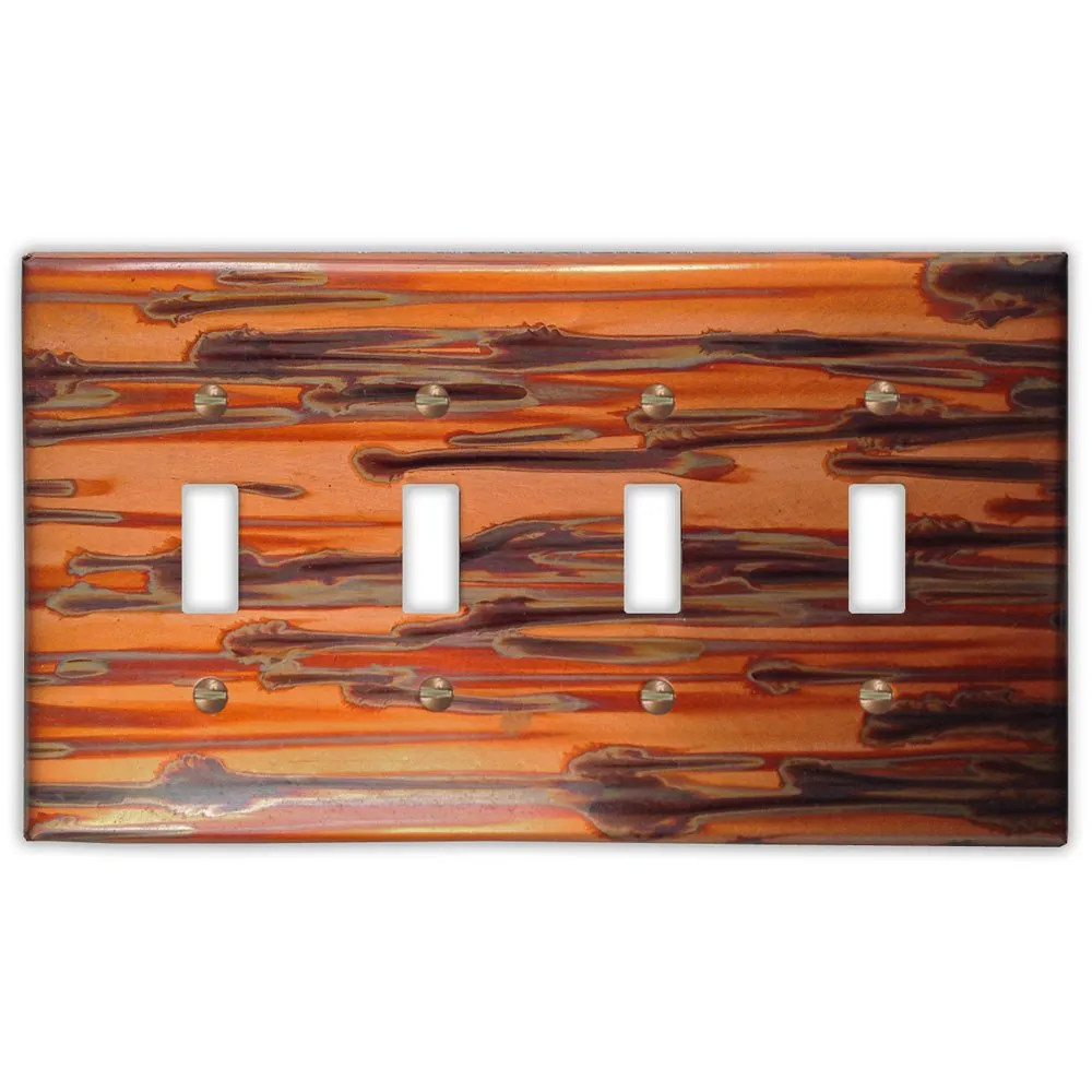 Enchantment Horizontal Copper - 4 Toggle Wallplate