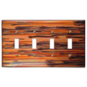 Enchantment Horizontal Copper - 4 Toggle Wallplate