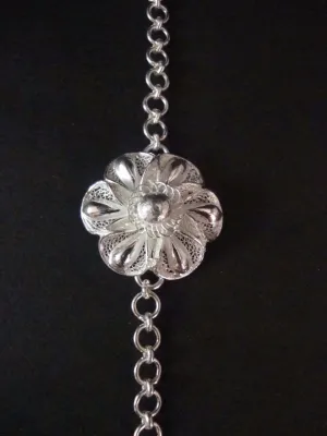 Floral - Silver rakhi