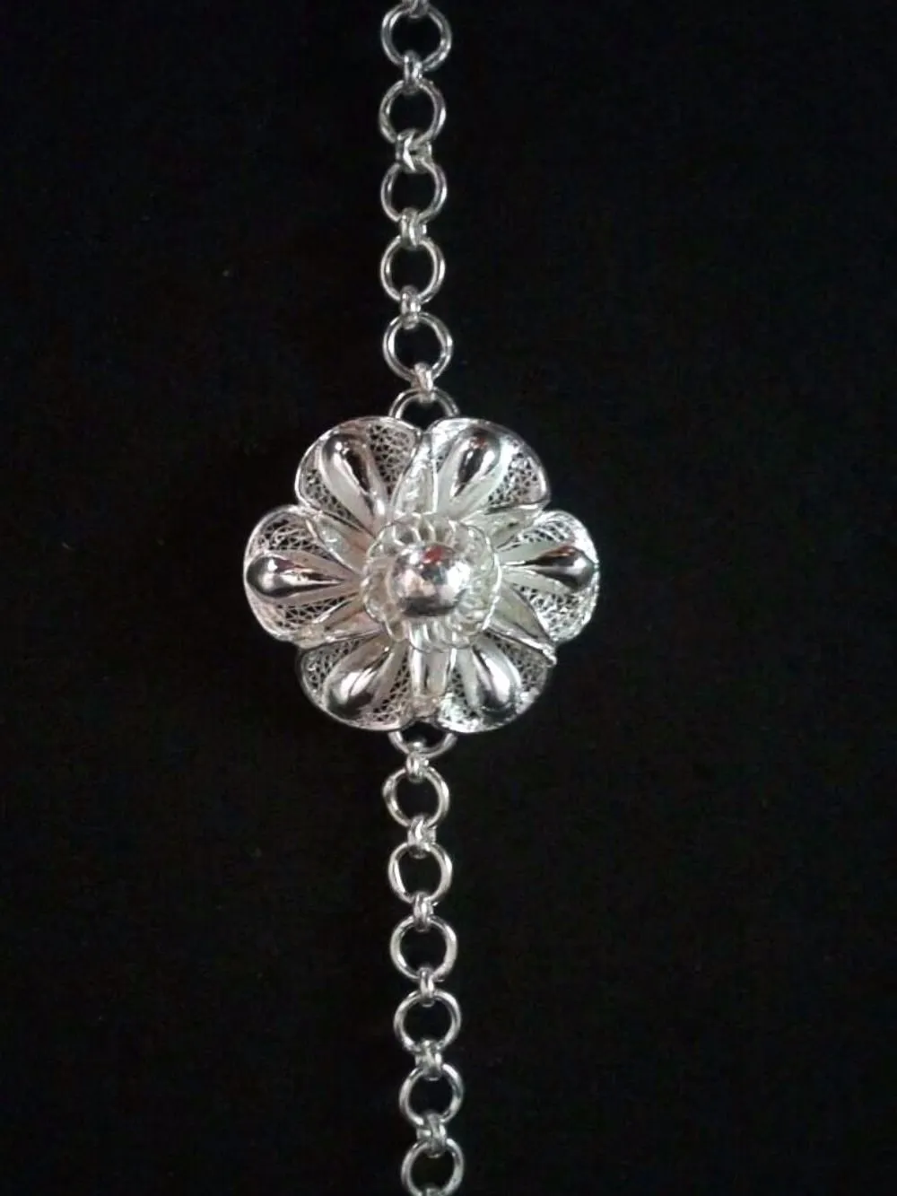 Floral - Silver rakhi