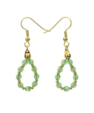 Gold August Peridot Birthstone Earrings