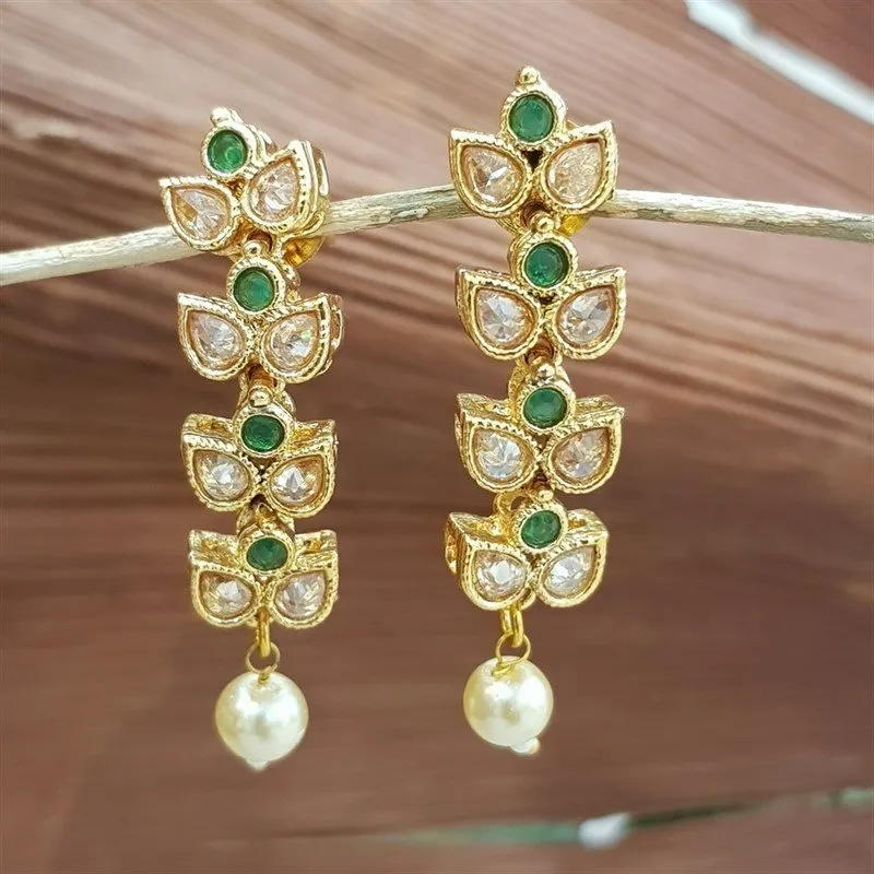 Green Gold Look Necklace Set