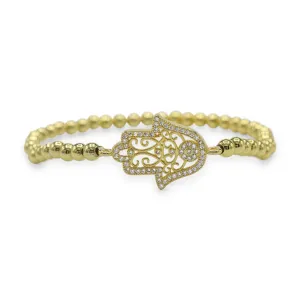 Hamsa Hand Decorative Charm Bracelet CZ