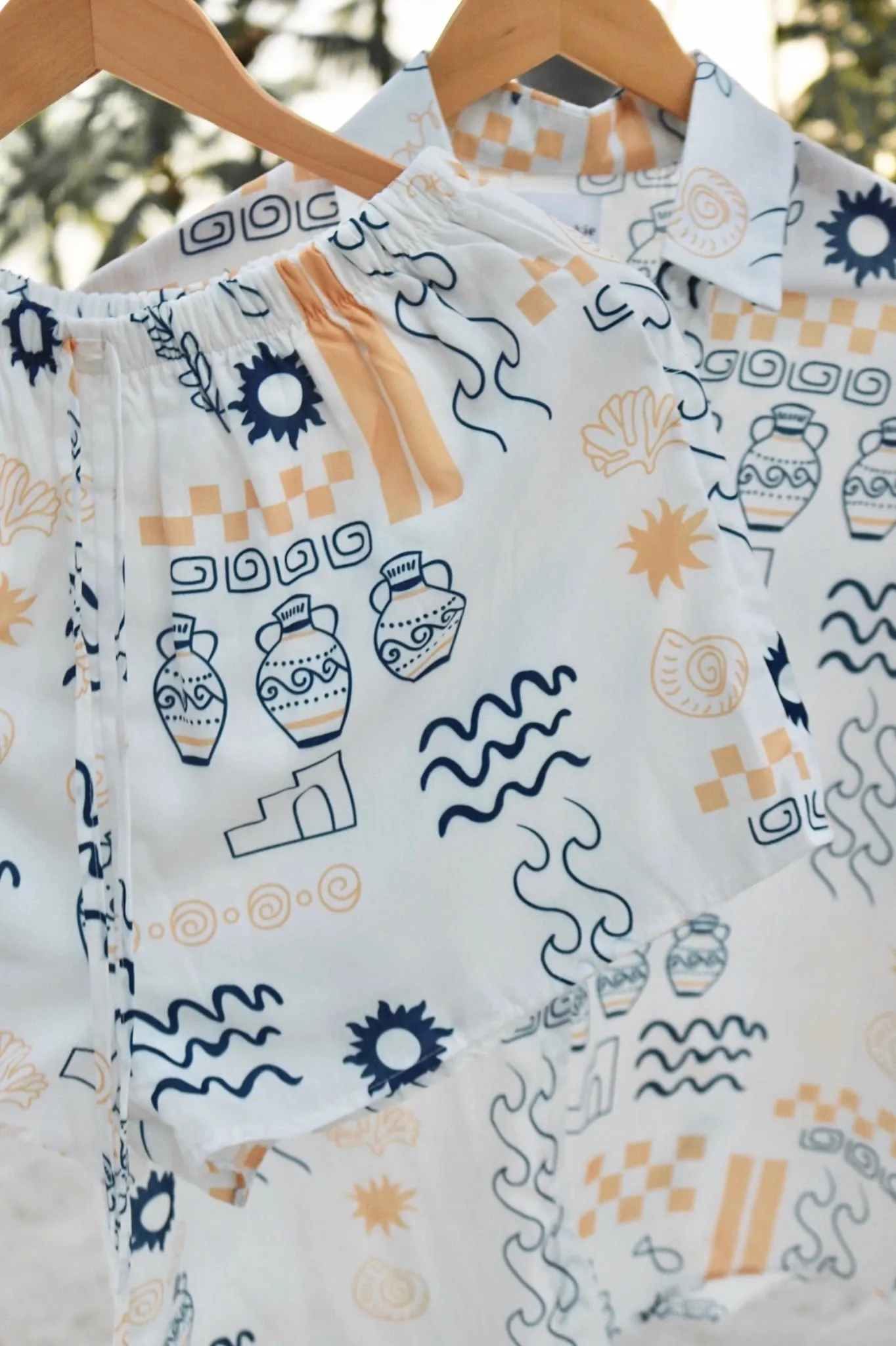 Imelde Short Set - Azure and Gold