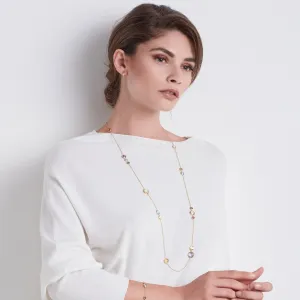 Marco Bicego Jaipur 18k Gold Gemstone Necklace Light Long