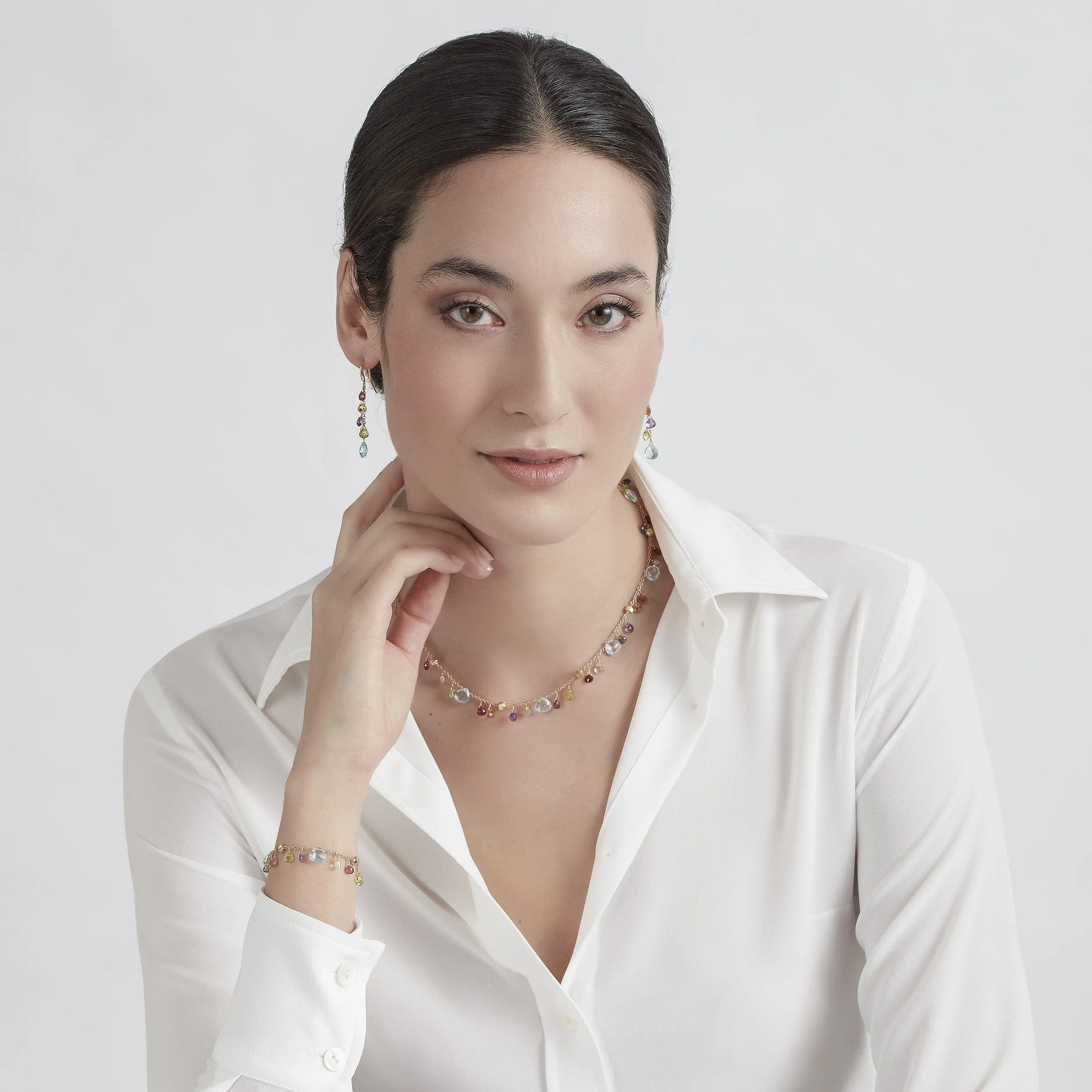Marco Bicego Paradise 18K Yellow Gold Multi Stone Necklace