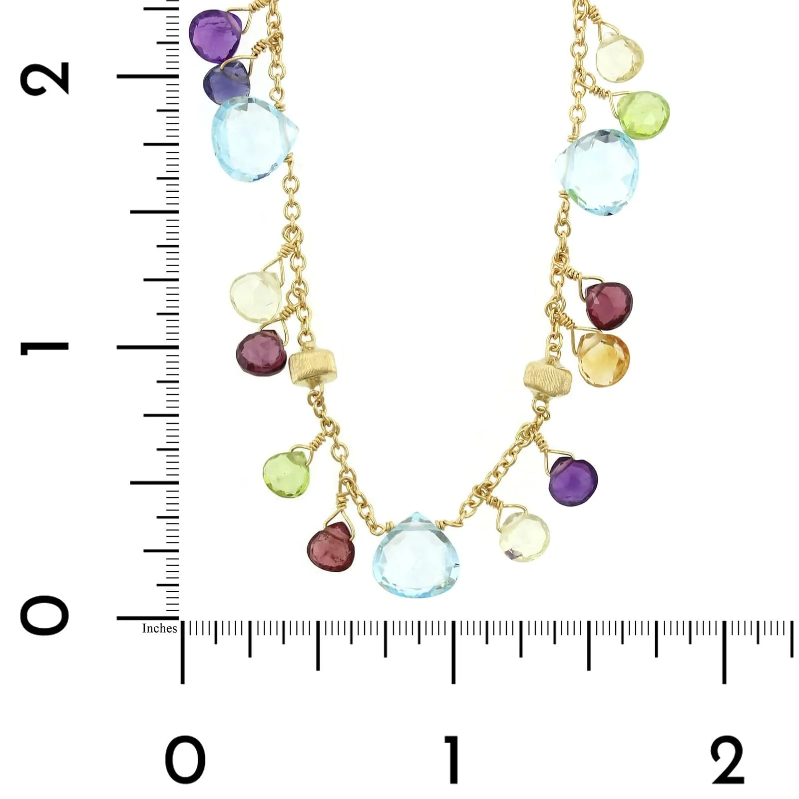 Marco Bicego Paradise 18K Yellow Gold Multi Stone Necklace