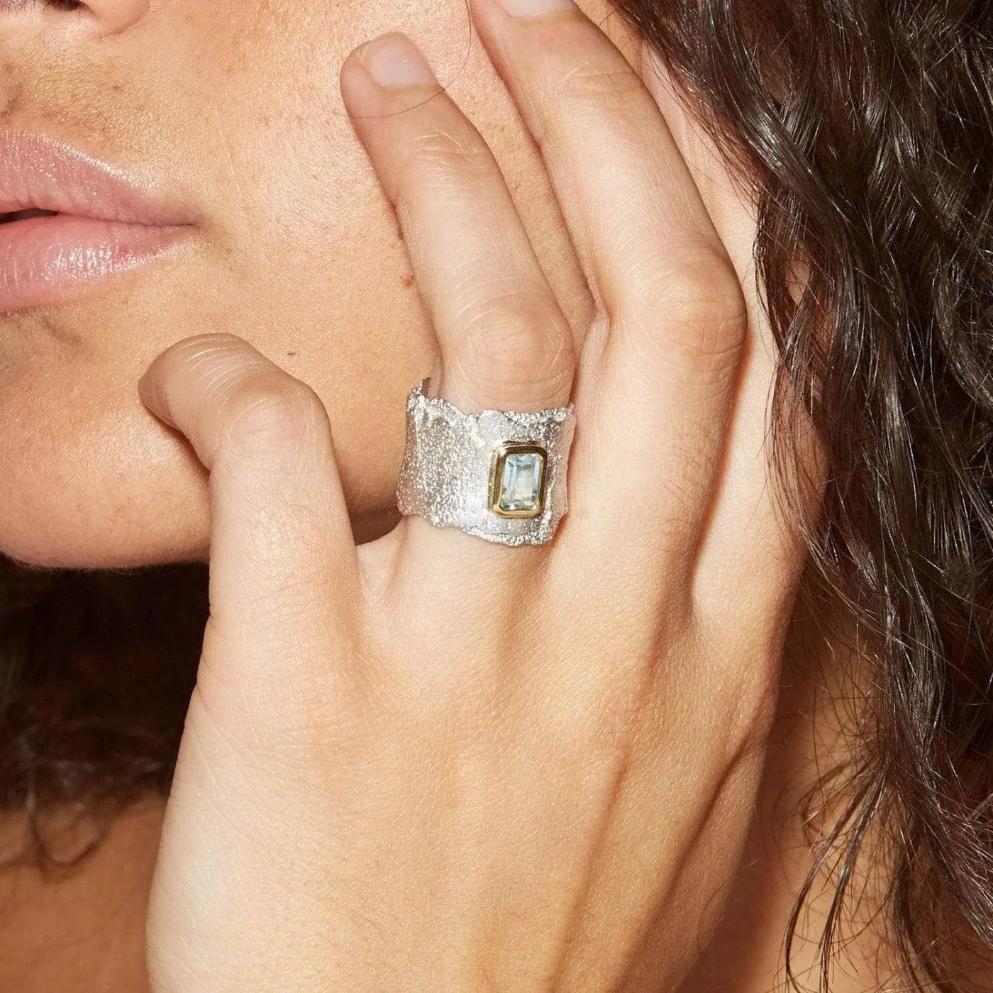 Naqua Blue Topaz Ring