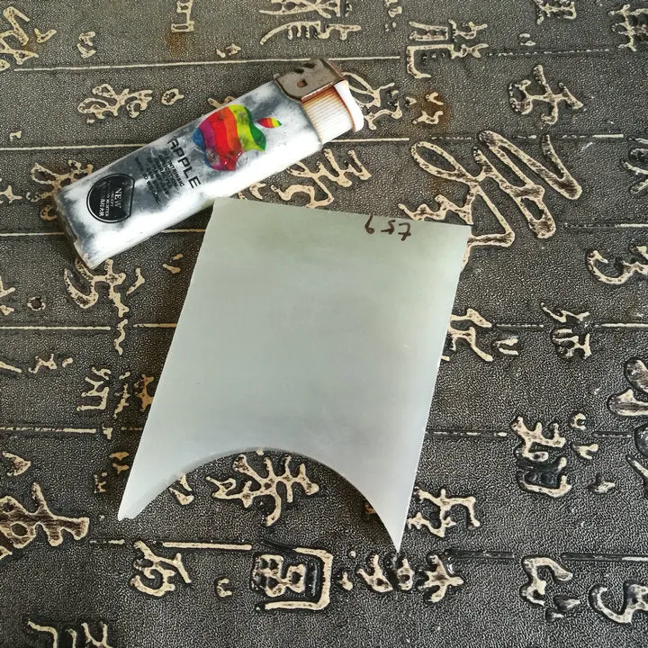 Natural Kunlun Jade Rough Nephrite Raw S-(112g, 6X6.2X0.9cm)