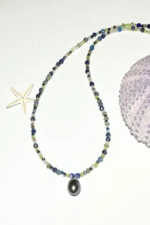 Necklace Sparkle Pearl Noir