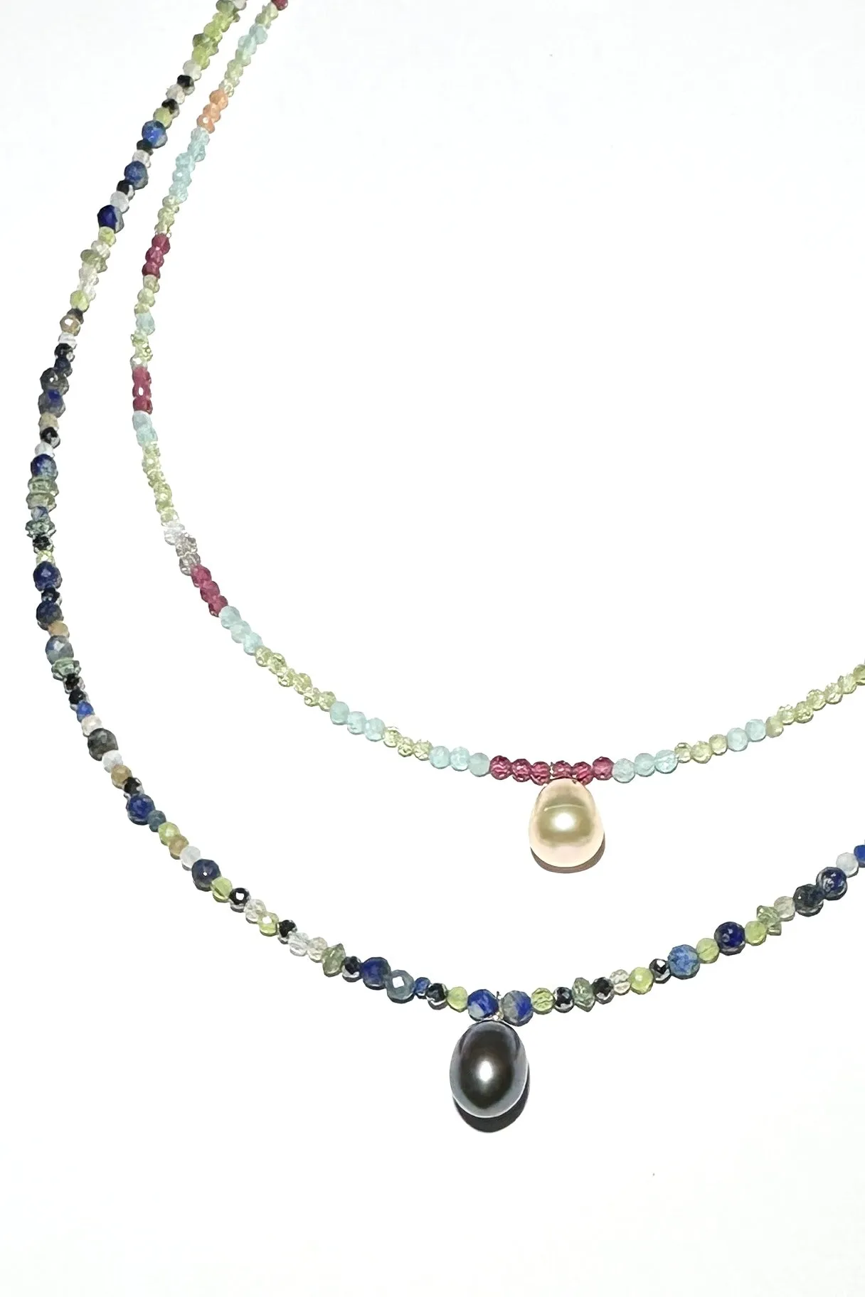 Necklace Sparkle Pearl Noir