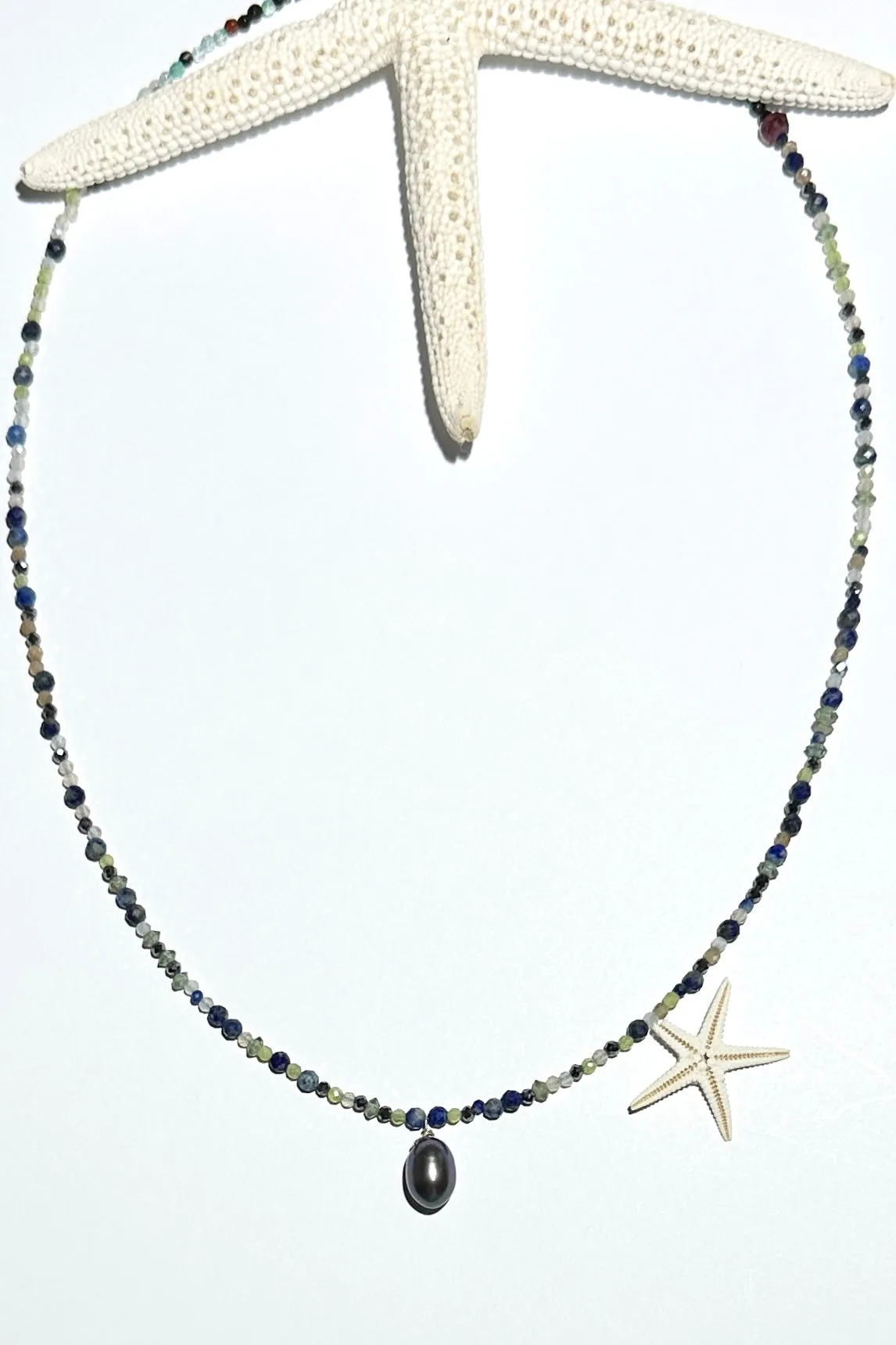 Necklace Sparkle Pearl Noir