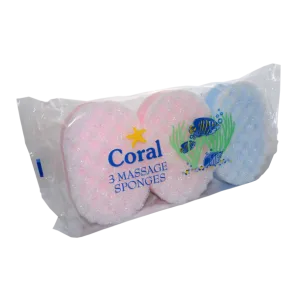 Pallet Deal : 1,000 x Coral Massage Sponges 3 Pack