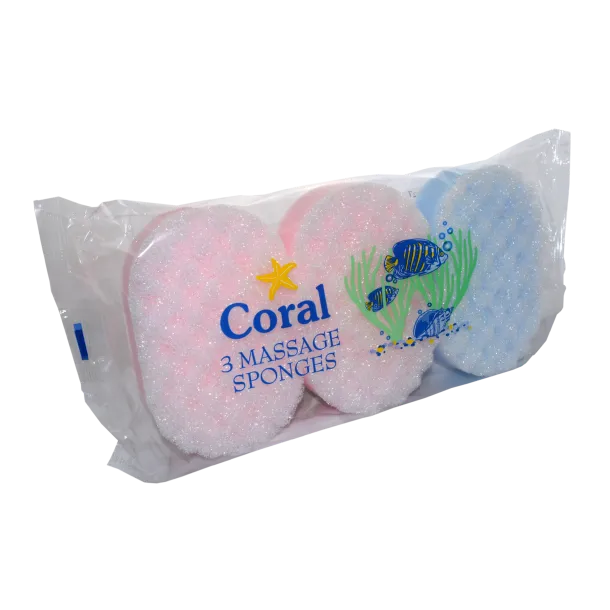 Pallet Deal : 1,000 x Coral Massage Sponges 3 Pack