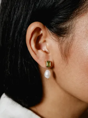 Penelope Earrings in Peridot and Gold