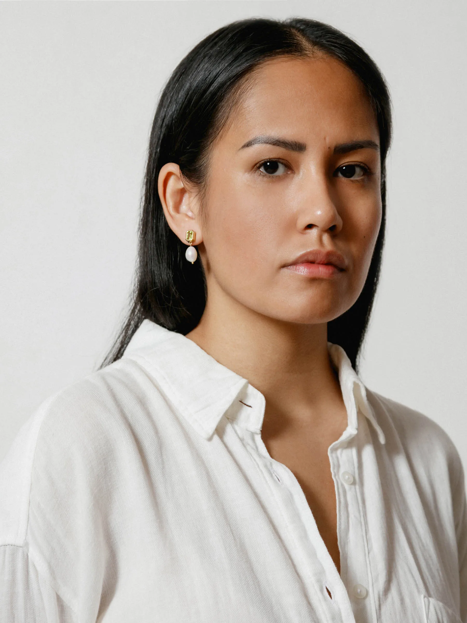 Penelope Earrings in Peridot and Gold