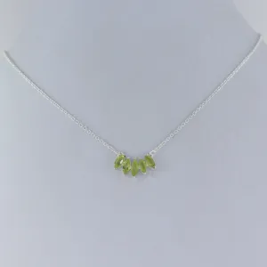 Peridot Marquise Cut Gemstone Necklace 925 Sterling Silver Necklace
