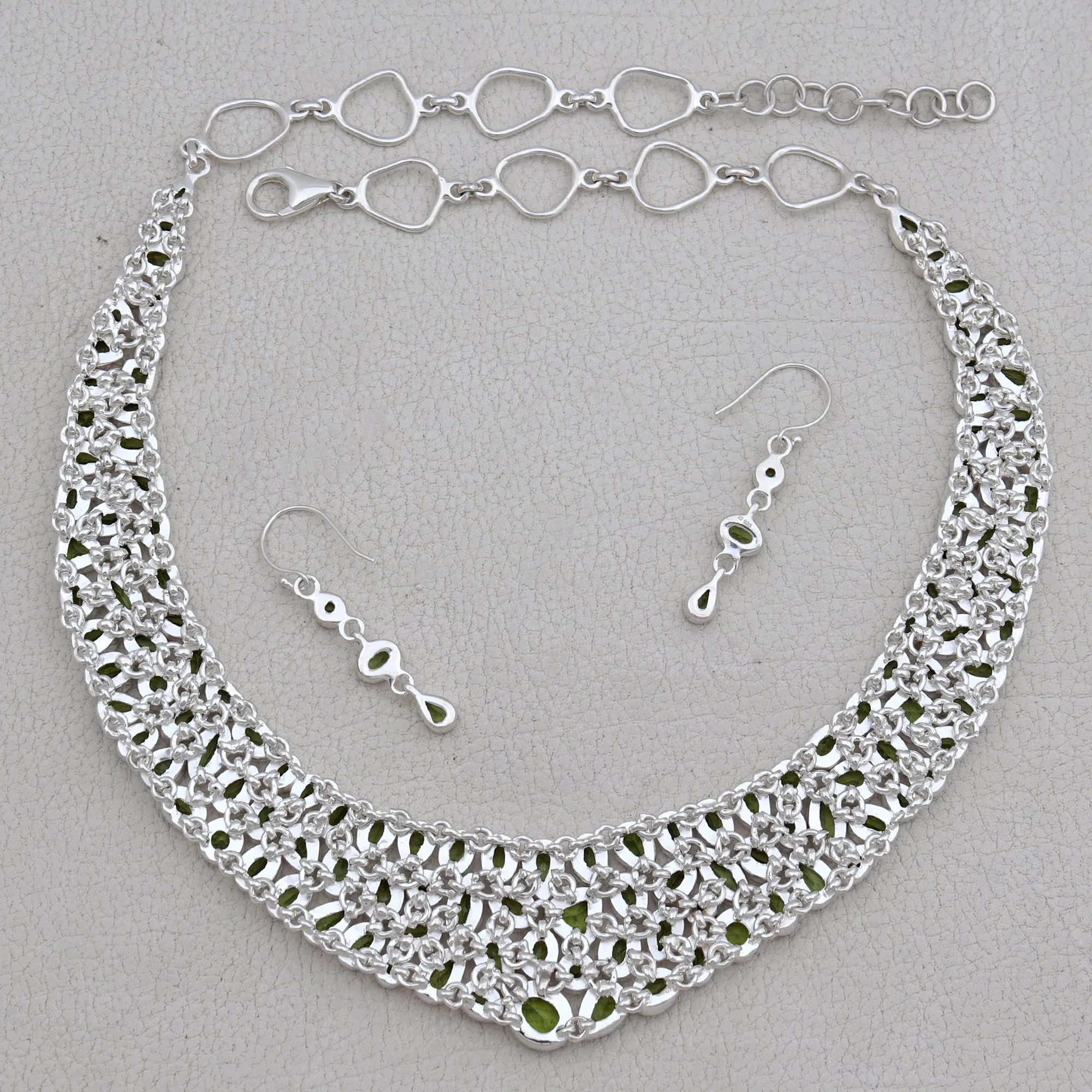 Peridot Silver Necklace
