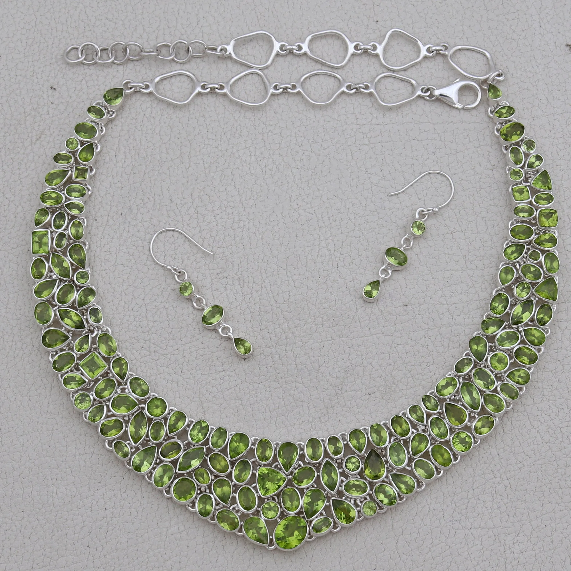 Peridot Silver Necklace