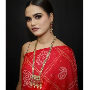 Ruby Polki Necklace Set 11543-7649