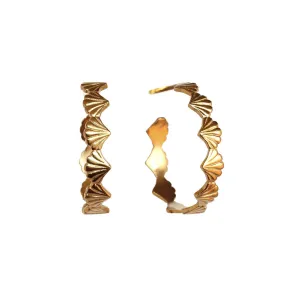 Scallop Large Hoop Earrings
