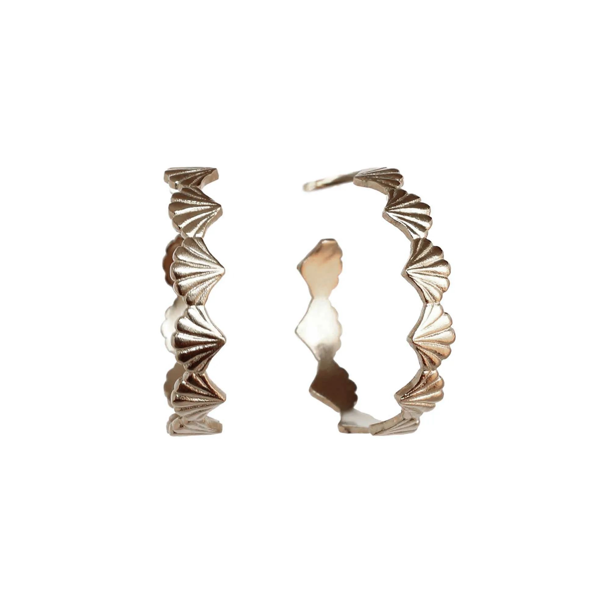 Scallop Large Hoop Earrings