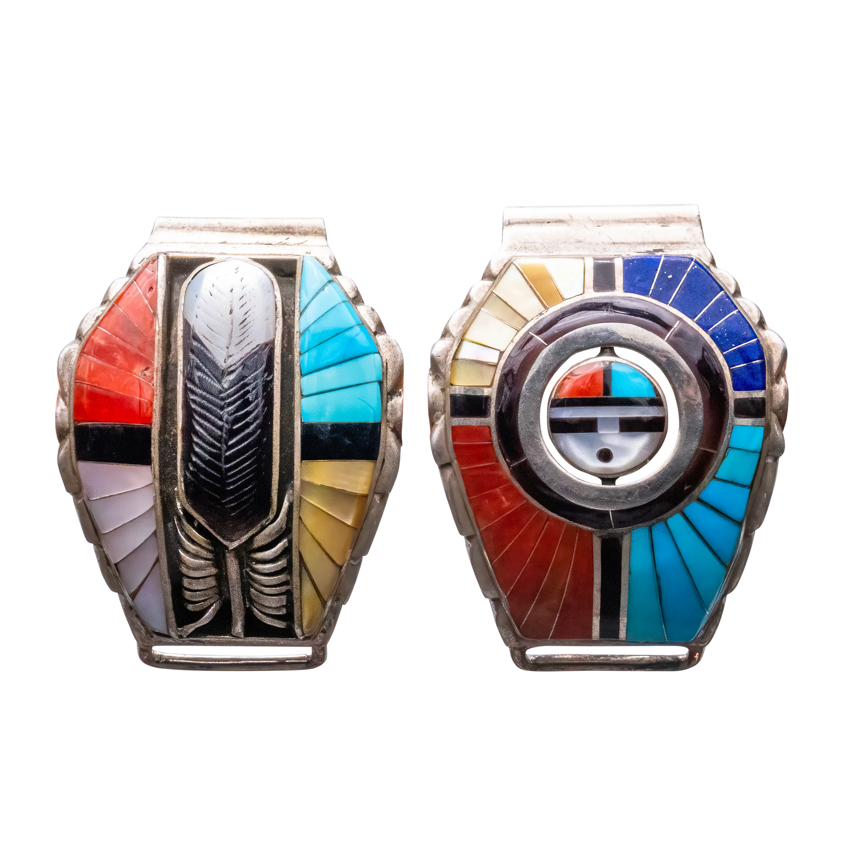 Sleeping Beauty Turquoise, Coral, Jett, Lapis, & Mother of Pearl Watch Band | Don Dewa