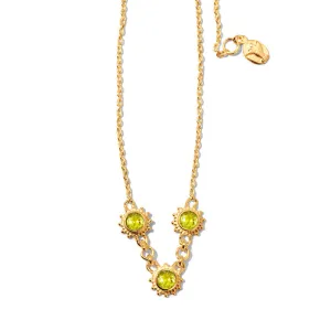 Soleil Collar Necklace, Peridot, Gold
