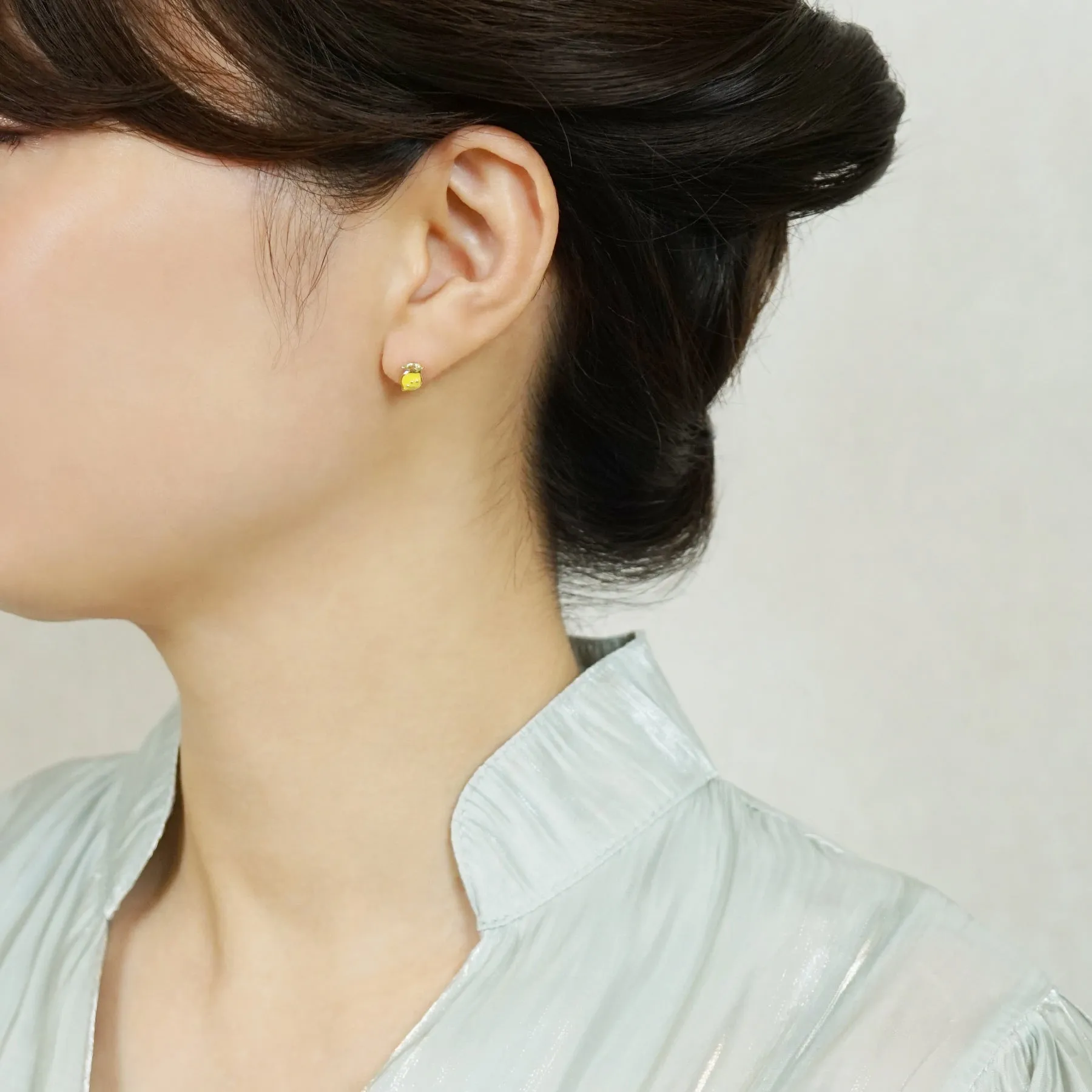[Solo Earring] 18K/10K Lemon Single Earring (Yellow Gold)
