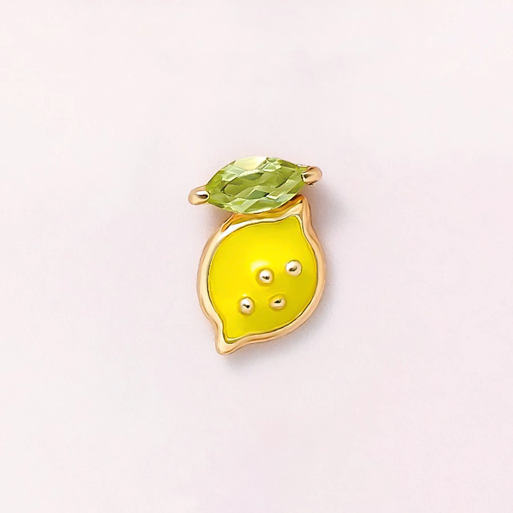 [Solo Earring] 18K/10K Lemon Single Earring (Yellow Gold)