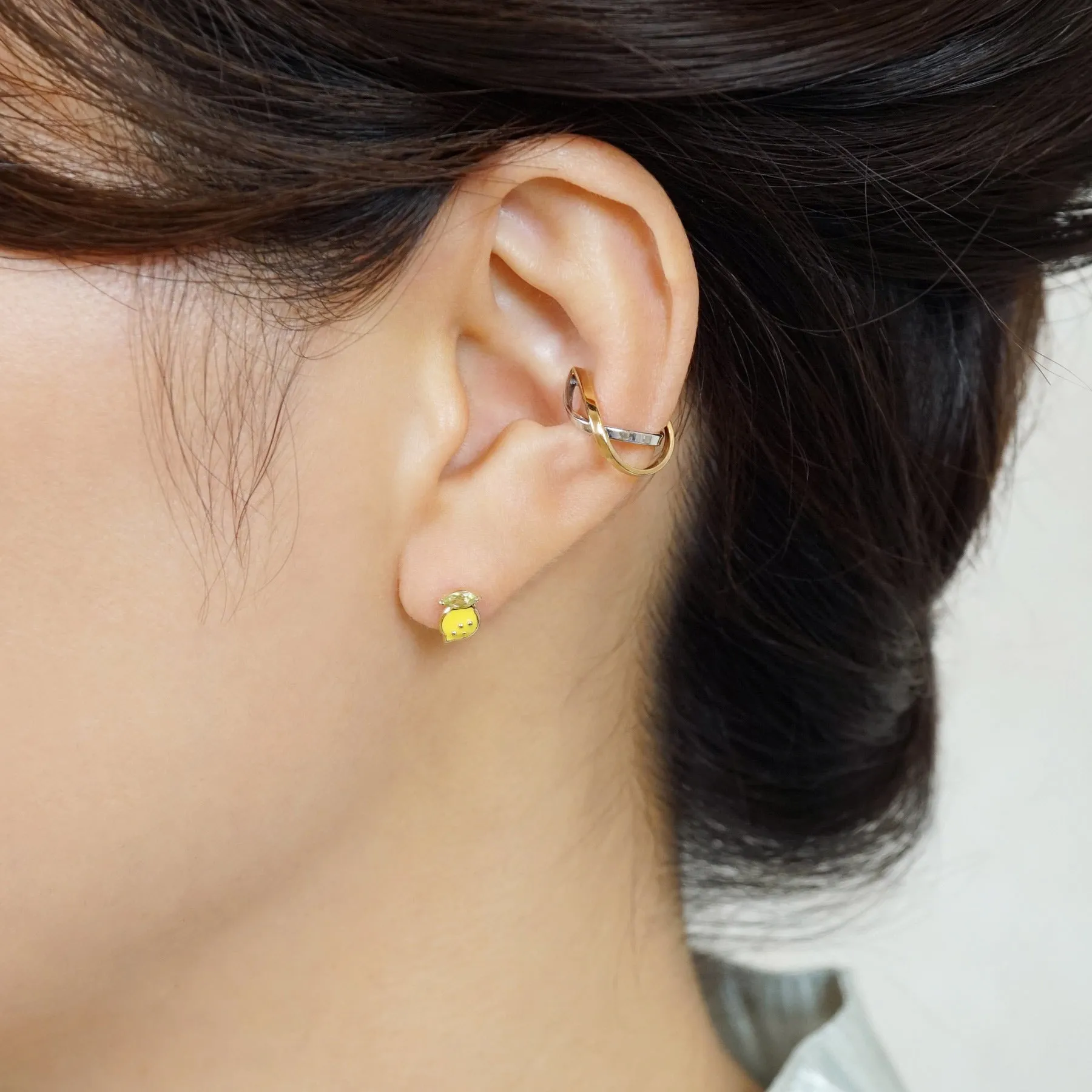 [Solo Earring] 18K/10K Lemon Single Earring (Yellow Gold)