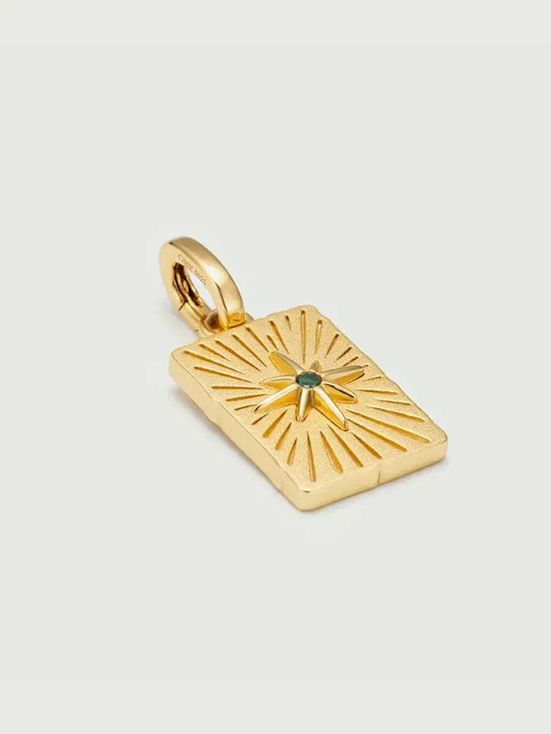 Stellar Birthstone Keepsake Engravable Pendant Necklace