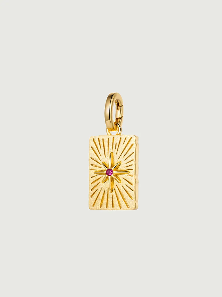 Stellar Birthstone Keepsake Engravable Pendant Necklace